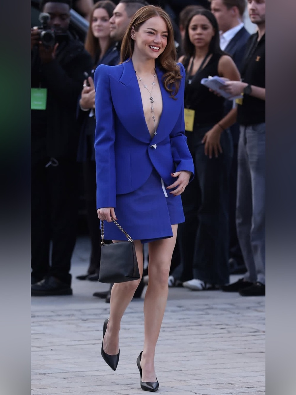Vtg Mallerette Cobalt Blue Wool Statement Coat - Picture 17 of 17